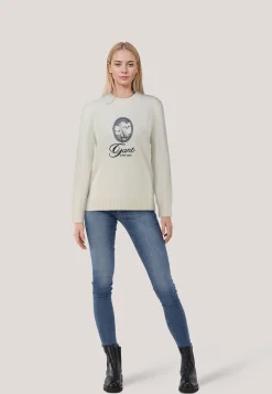 Damen Strickpullover mit Bio-Baumwolle GRAPHIC COTTON C-NECK