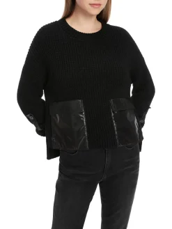 Damen Strickpullover mit Taschen