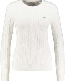 Damen Strickpullover mit Zopfmuster Slim Fit