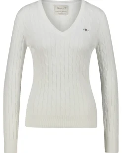 Damen Strickpullover mit Zopfmuster Slim Fit