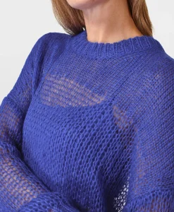 Damen Strickpullover mit Mohair und Wolle OPEN WAVE