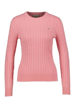 Damen Strickpullover mit Zopfmuster