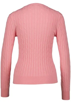 Damen Strickpullover mit Zopfmuster