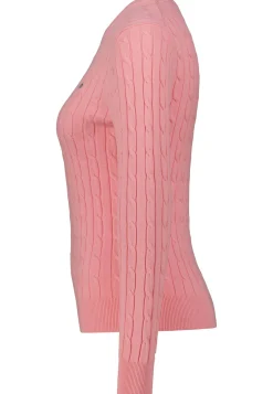 Damen Strickpullover mit Zopfmuster