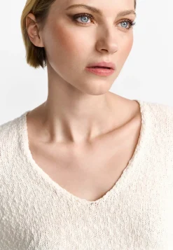 Damen Strickpullover mit Leinen