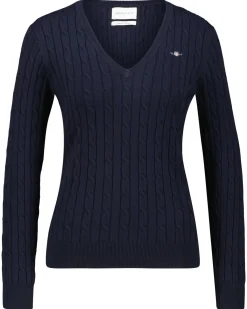 Damen Strickpullover mit Zopfmuster Slim Fit