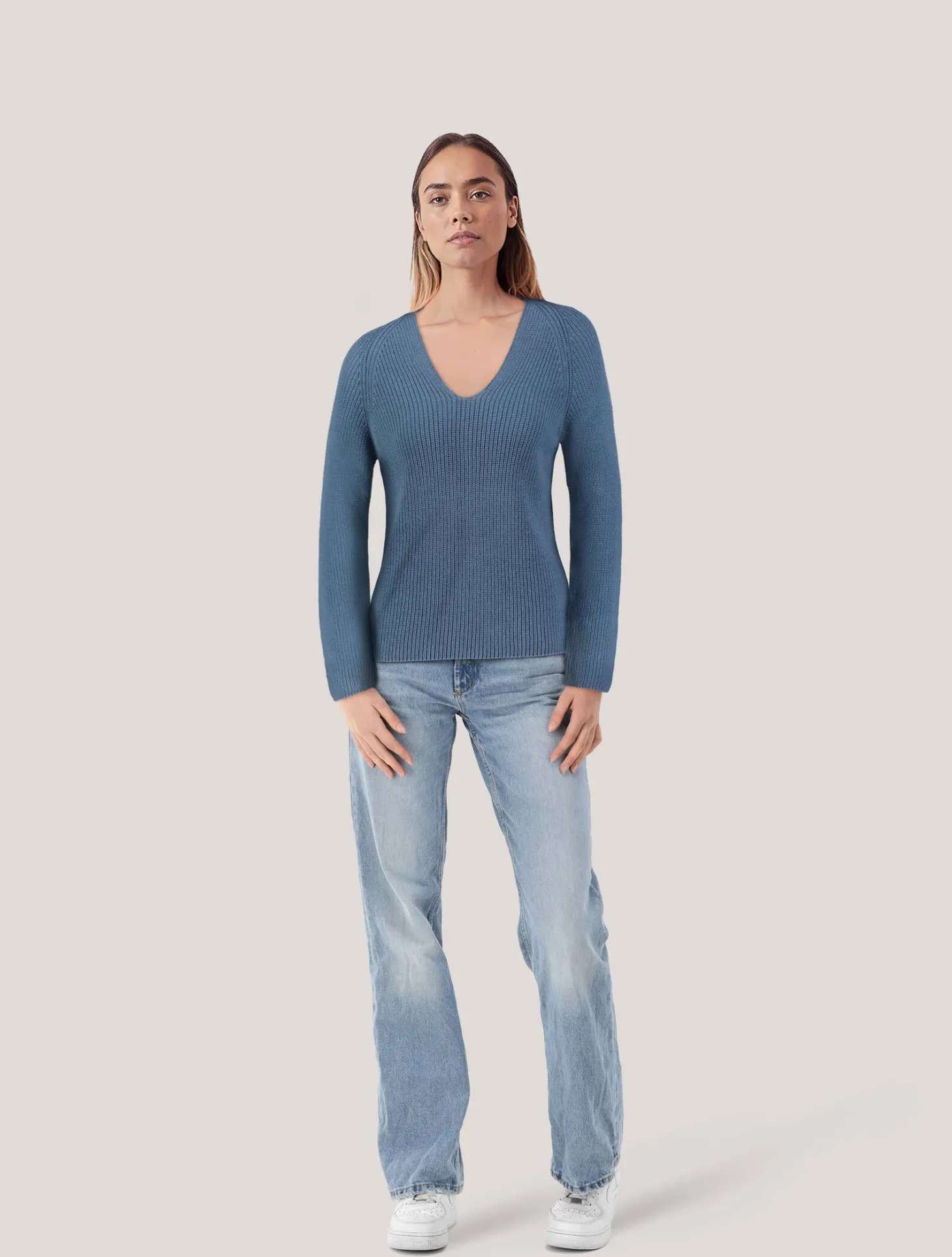Damen Strickpullover Relaxed Fit