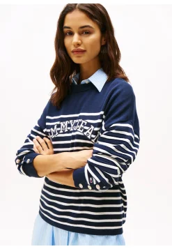 Damen Strickpullover TJW STRIPE VARSITY SWEATER