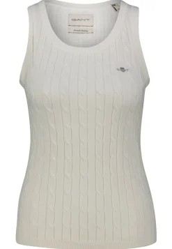 Damen Strickpullunder mit Zopfmuster