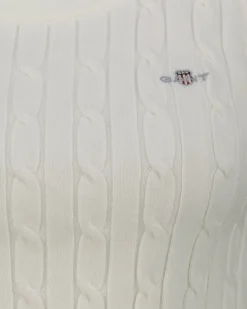 Damen Strickpullunder mit Zopfmuster