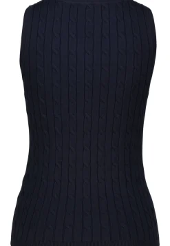 Damen Strickpullunder mit Zopfmuster