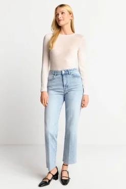 Damen Strickshirt aus Lyocell und Wolle WOOL RIB LONGSLEEVE