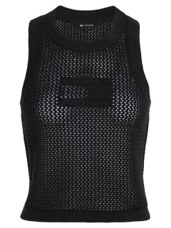 Damen Stricktop aus Bio-Baumwolle TJW OPEN STITCH FLAG TANK TOP