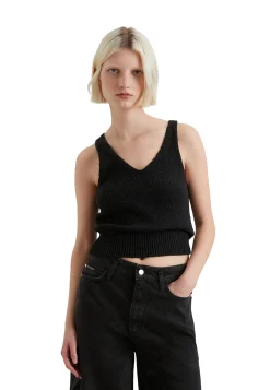 Damen Stricktop aus Slub-Garn