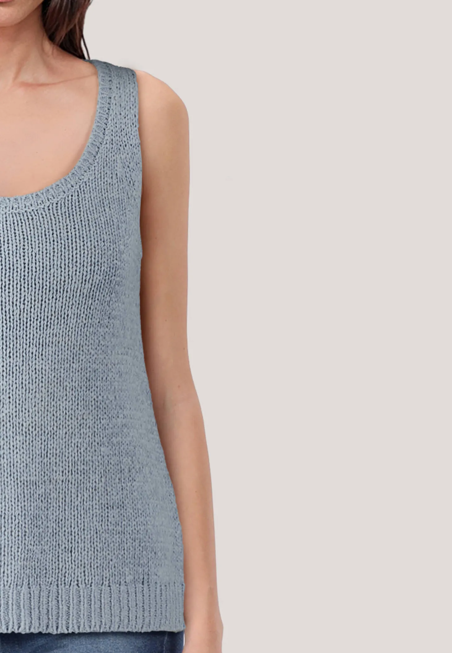 Damen Stricktop mit Baumwolle