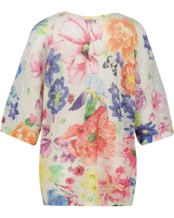 Damen Stricktunika mit Leinen