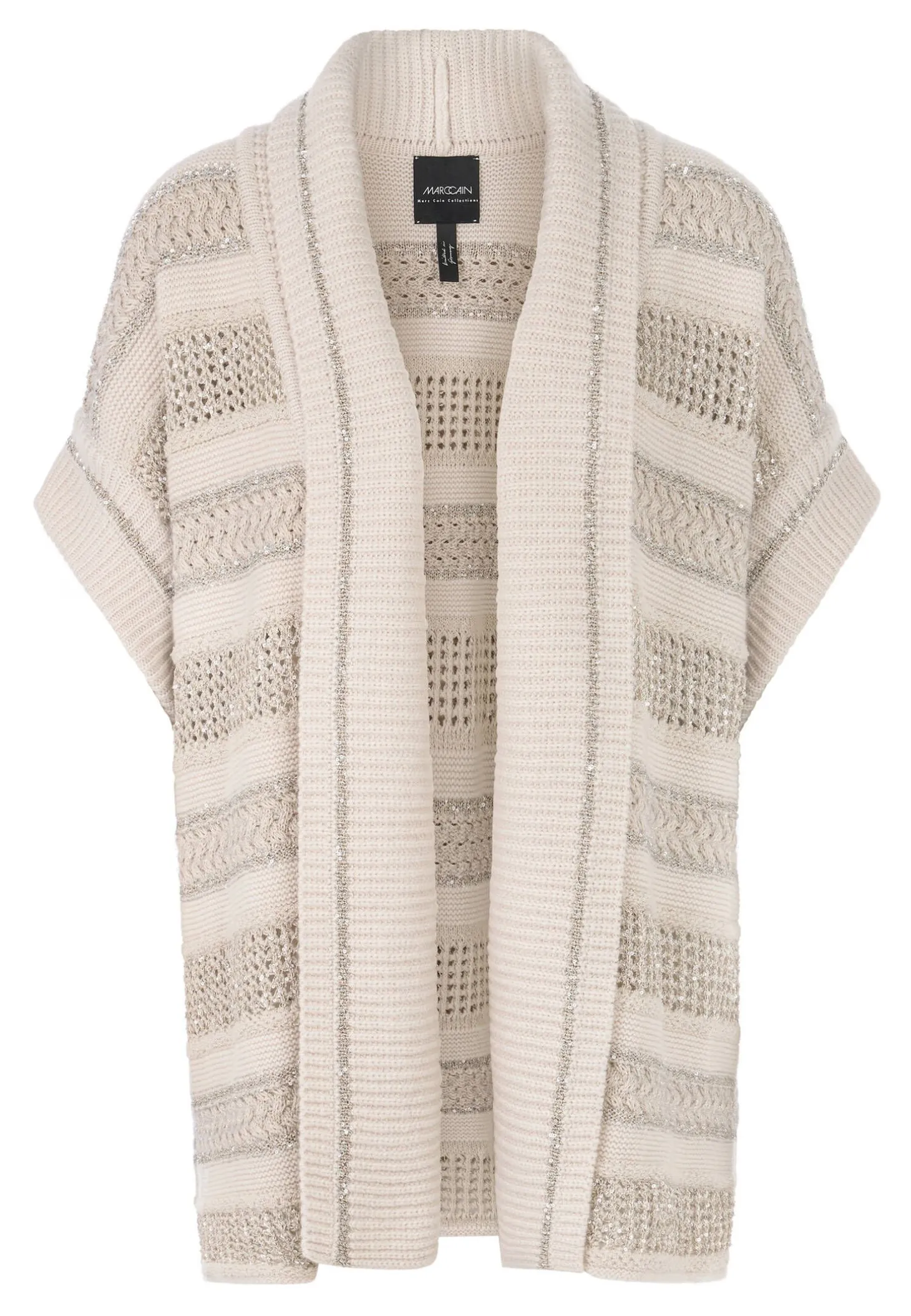 Damen Strickweste lang mit Kaschmir