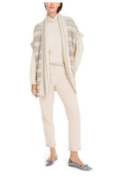 Damen Strickweste lang mit Kaschmir