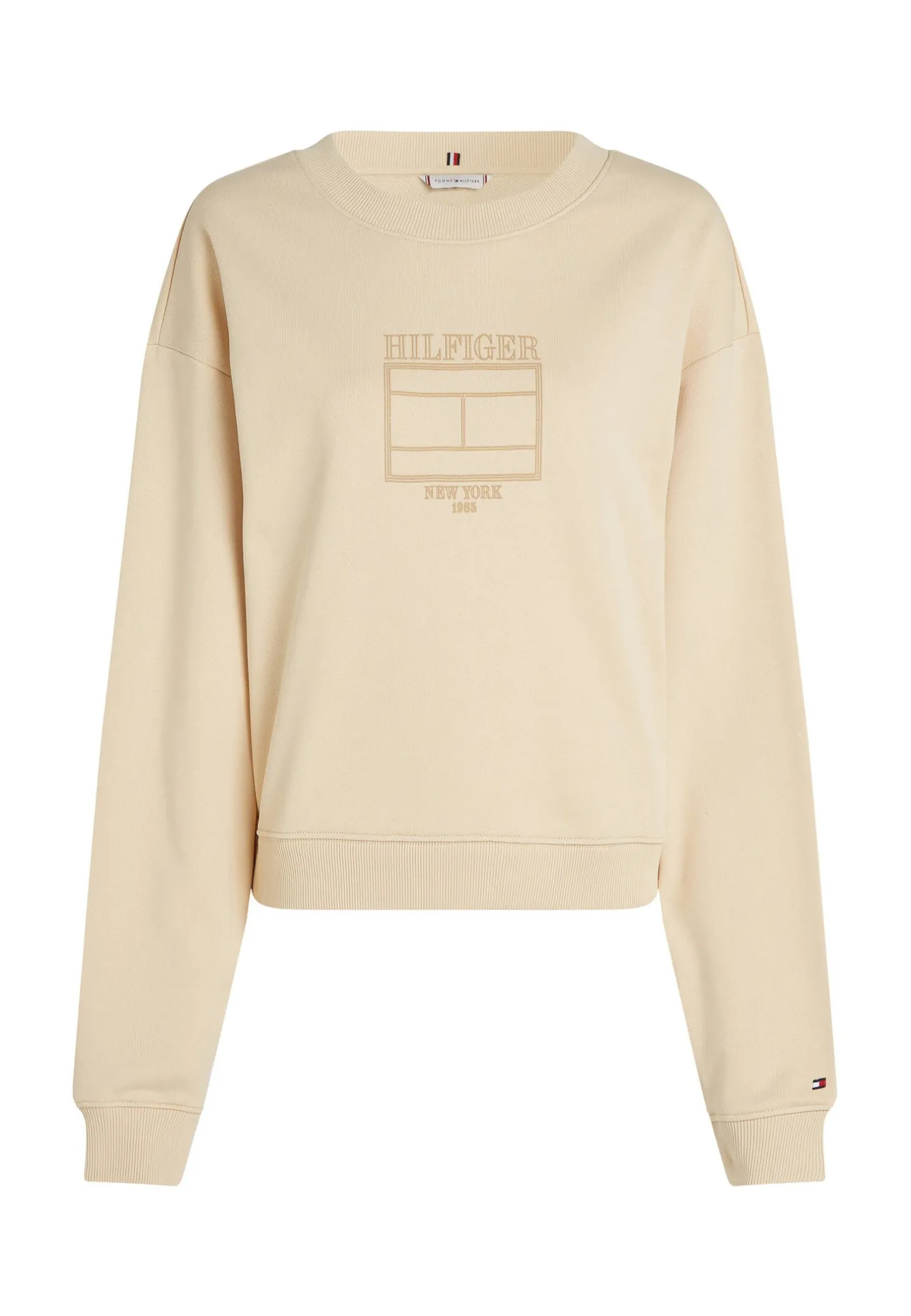 Damen Sweatshirt BOXY OUTLINE FLAG Relaxed Fit