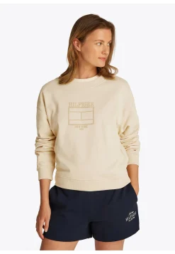 Damen Sweatshirt BOXY OUTLINE FLAG Relaxed Fit