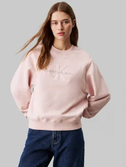 Damen Sweatshirt CHENILLE MONOLOGO Relaxed Fit