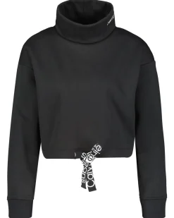 Damen Sweatshirt mit Logo-Tape Cropped Fit