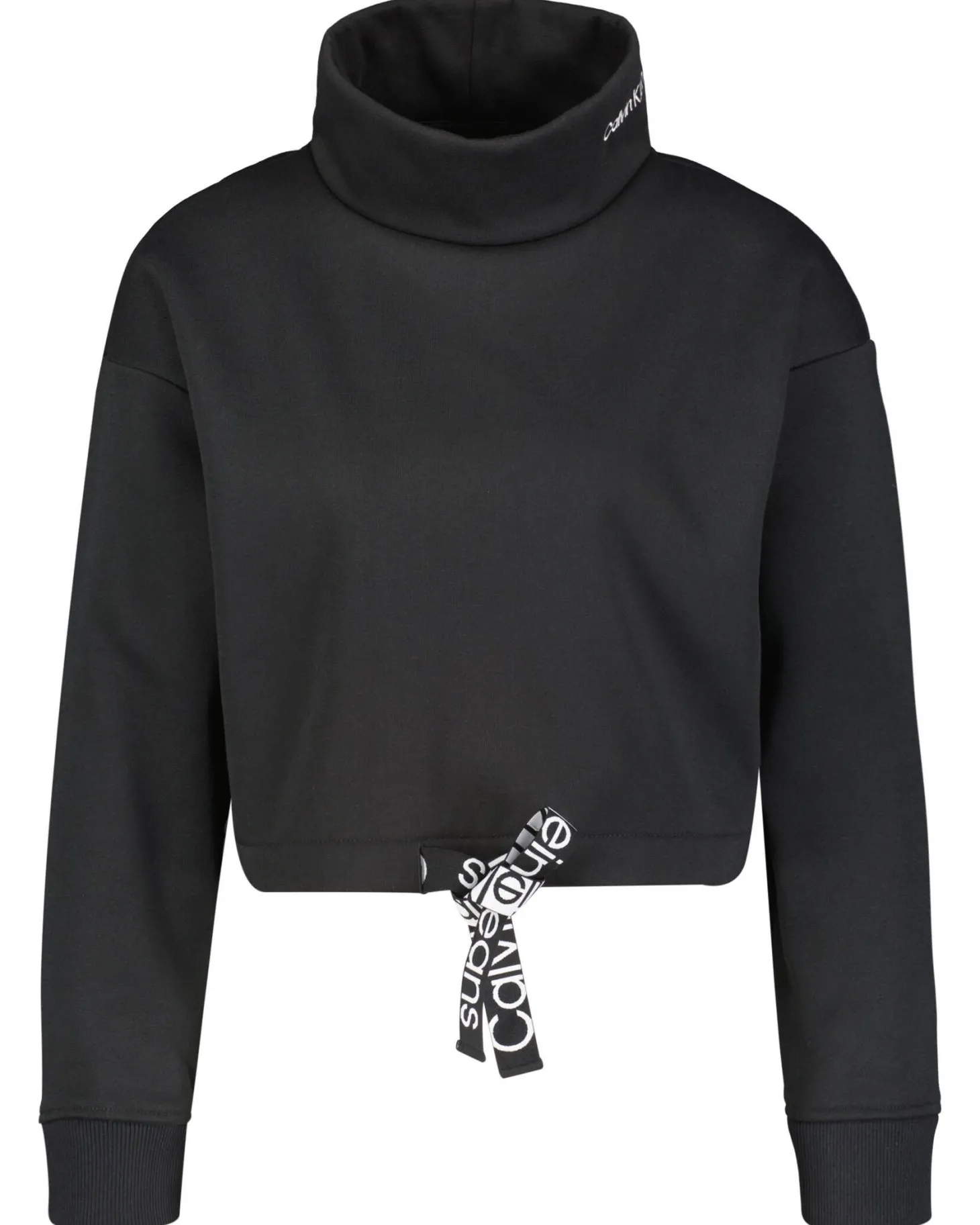 Damen Sweatshirt mit Logo-Tape Cropped Fit