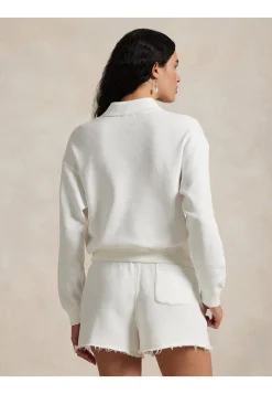 Damen Sweatshirt mit Polokragen