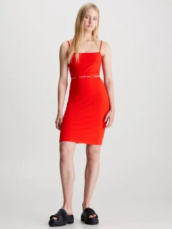 Damen Trägerkleid LOGO ELASTIC STRAPPY DRESS
