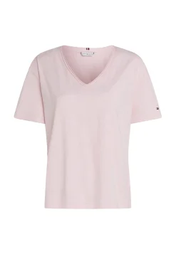 Damen T-Shirt aus Bio-Baumwolle SLUB CROP V-NK