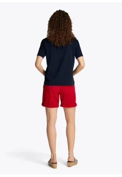 Damen T-Shirt aus Bio-Baumwolle SLUB CROP V-NK