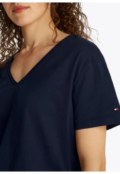 Damen T-Shirt aus Bio-Baumwolle SLUB CROP V-NK