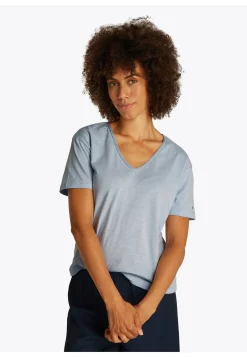 Damen T-Shirt aus Bio-Baumwolle SLUB CROP V-NK