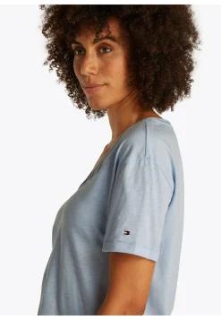 Damen T-Shirt aus Bio-Baumwolle SLUB CROP V-NK