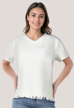 Damen T-Shirt aus Leinen und Baumwolle