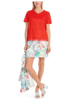 Damen T-Shirt aus Leinen und Baumwolle