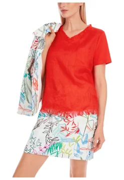 Damen T-Shirt aus Leinen und Baumwolle