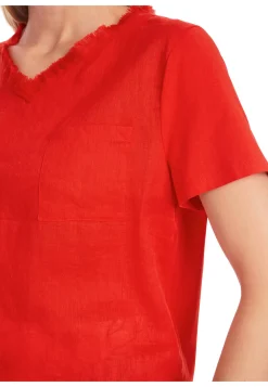 Damen T-Shirt aus Leinen und Baumwolle