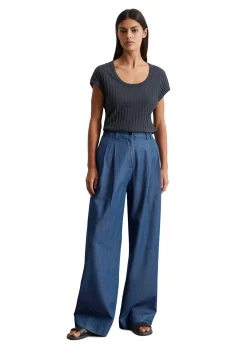 Damen T-Shirt aus Pointelle Jersey