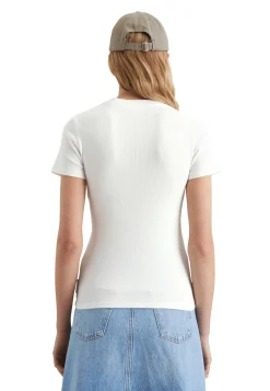 Damen T-Shirt aus Rippjersey Slim Fit