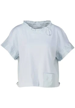 Damen T-Shirt mit Kordelzug und Tasche
