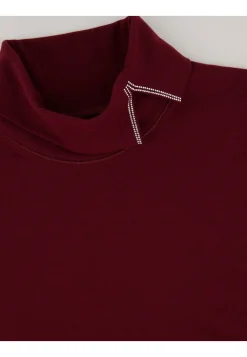 Damen T-Shirt mit Rollkragen