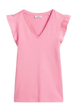 Damen T-Shirt mit Volantsärmel