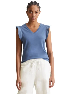 Damen T-Shirt mit Volantsärmel