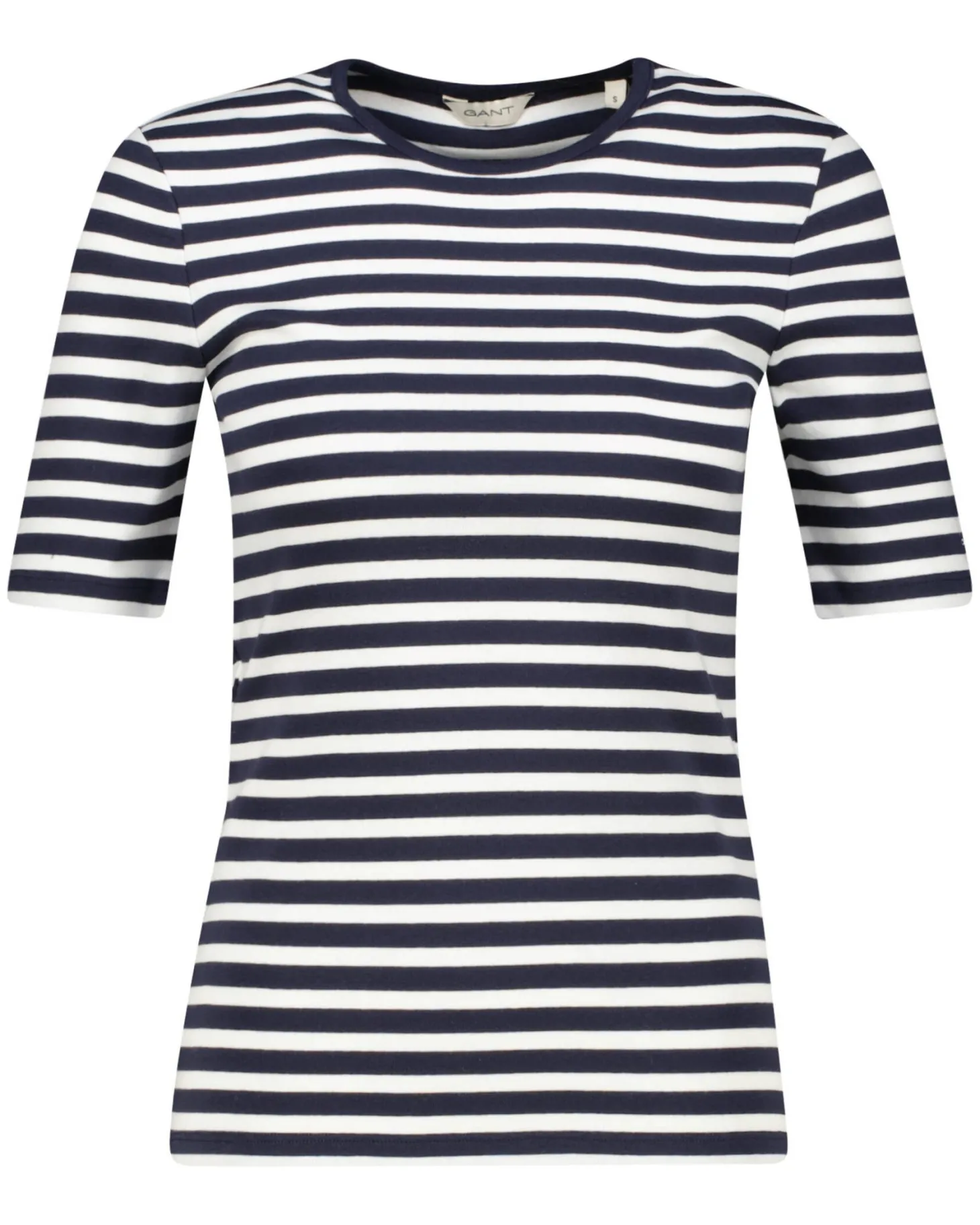 Damen T-Shirt SLIM STRIPED RIBBED Slim Fit