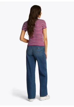 Damen T-Shirt TJW SLIM BUTTON RIB C-NECK Slim Fit