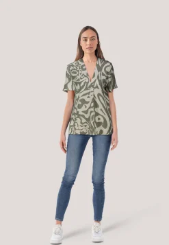 Damen Tunika-Bluse mit Viskose