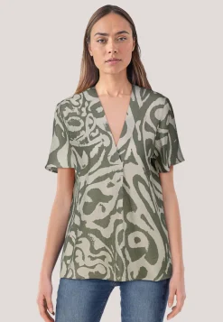 Damen Tunika-Bluse mit Viskose