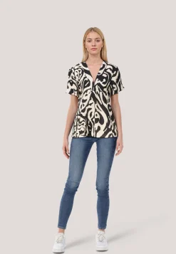 Damen Tunika-Bluse mit Viskose