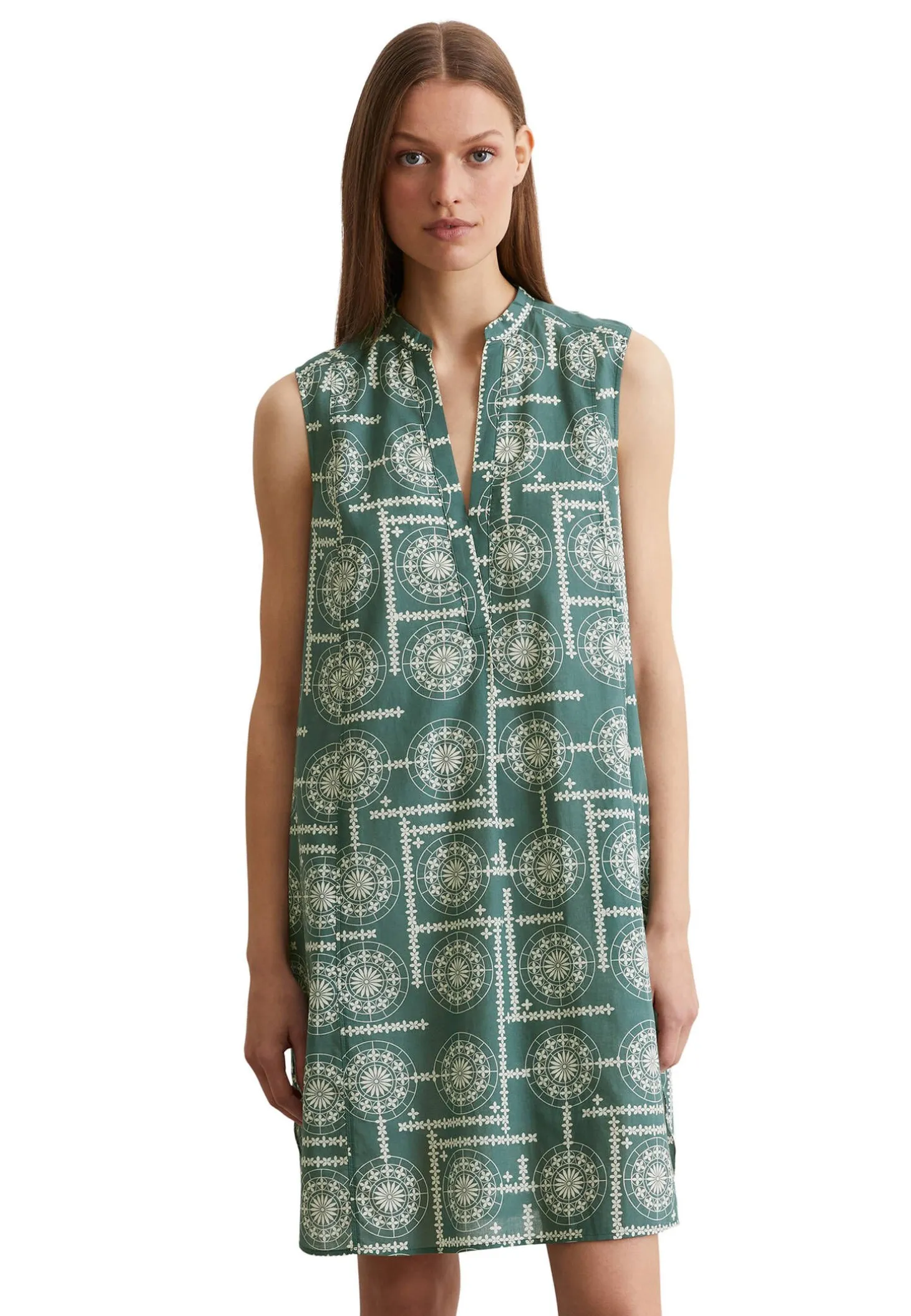 Damen Tunikakleid aus Bio-Baumwoll-Voile Loose Fit